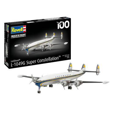 KIT PARA MONTAR REVELL LUFTHANSA LOCKHEED L-1049G SUPER CONSTELLATION 1/144 95 PEÇAS REV 03745